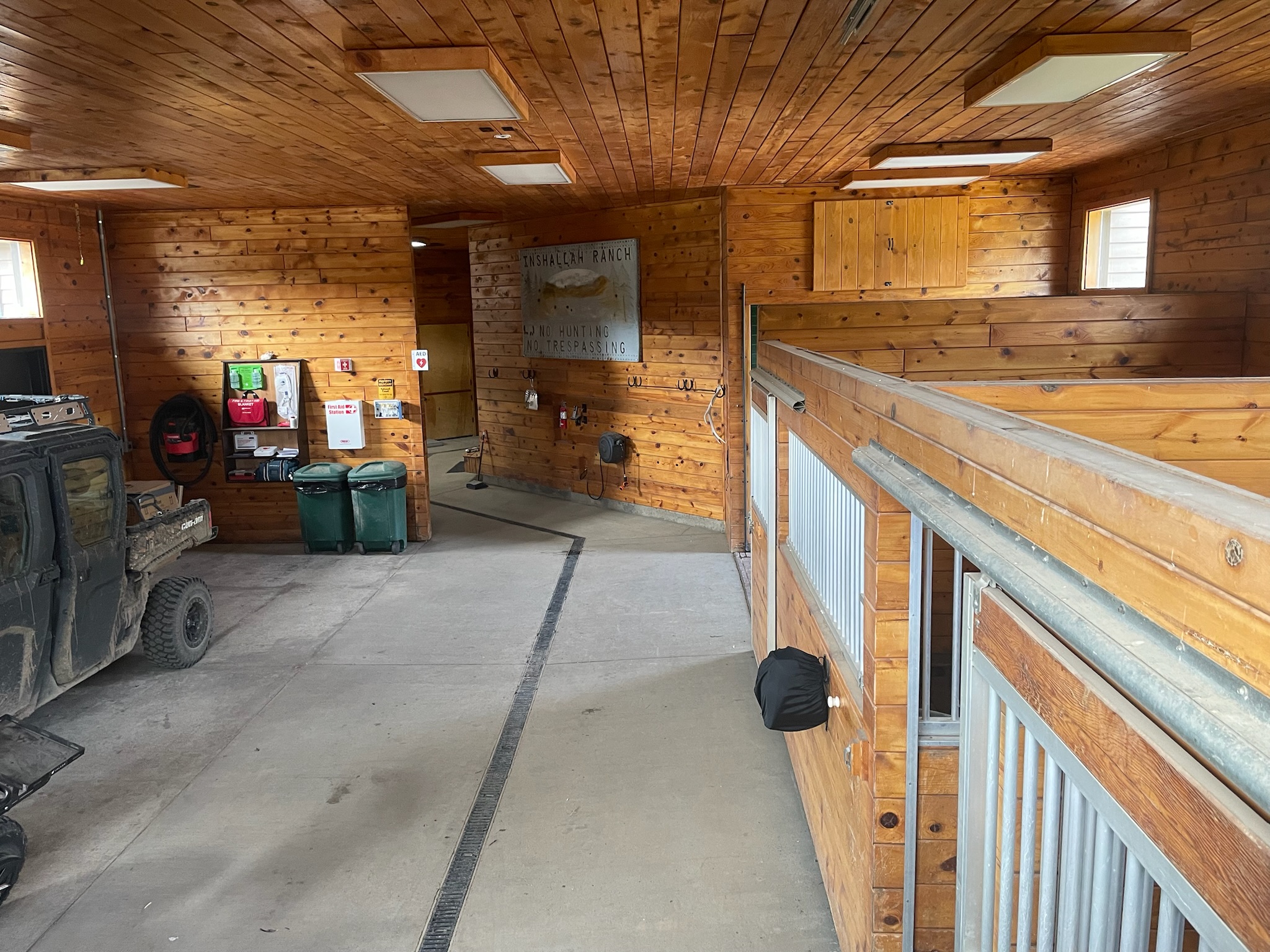 Interior utility and service space kept clean, functional, and ready for maintenance work.